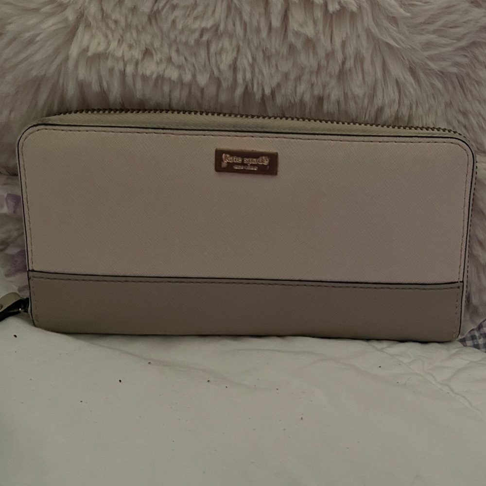 Kate Spade Zip-Around Wallet color block 2 tone